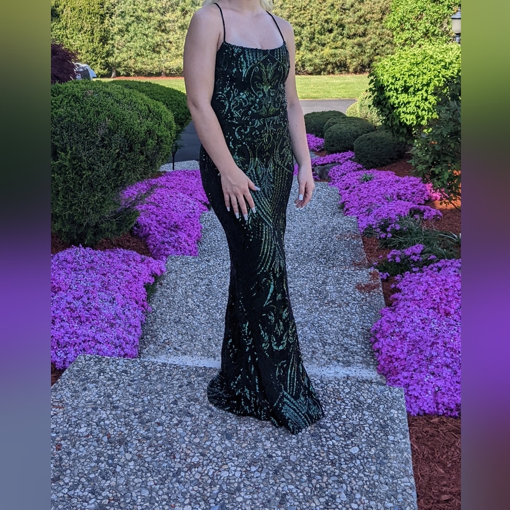 Dark green prom dress size xs